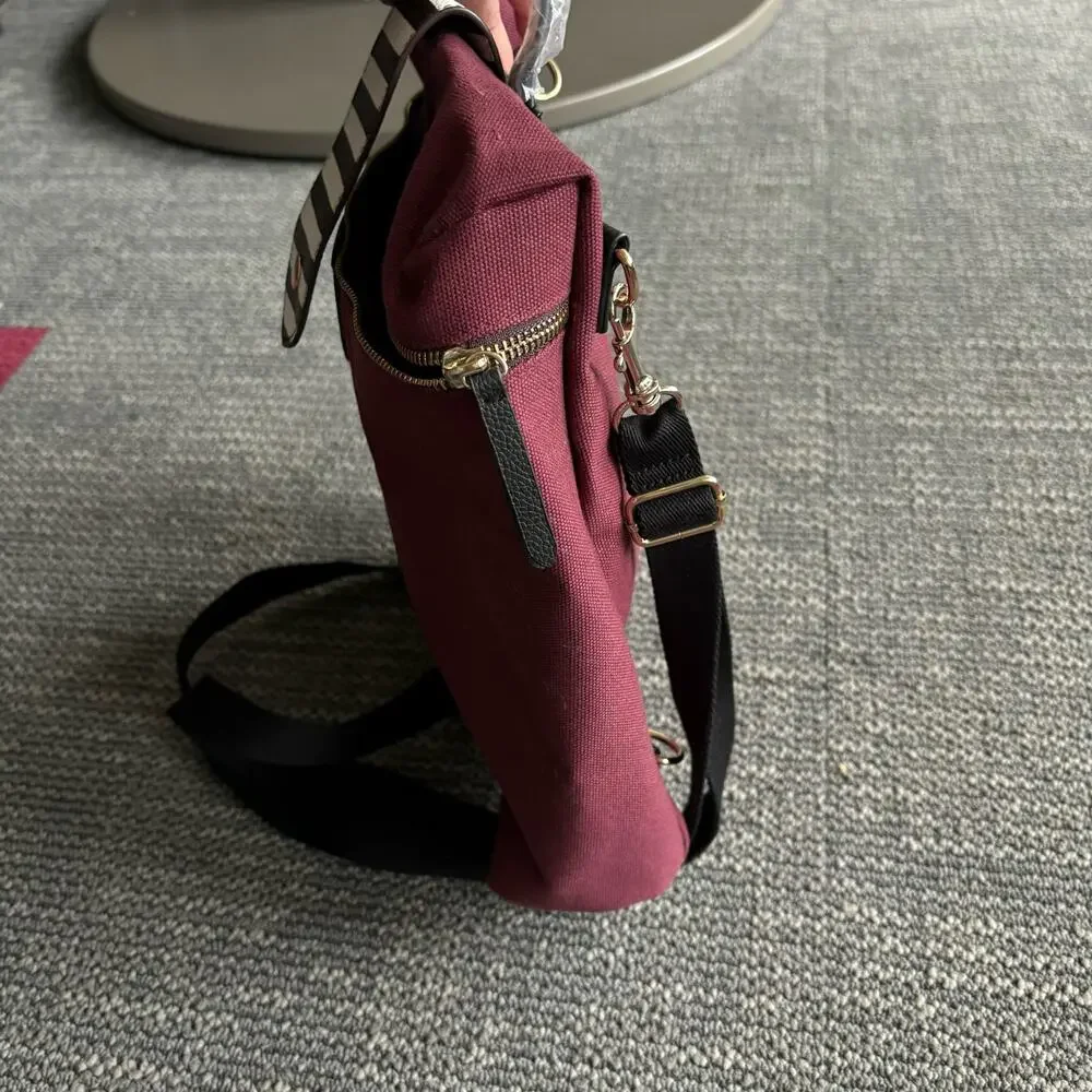 HENRI BENDEL NEW CANVAS PURSE BACKPACK CONVERTIBLE MEDIUM SIZE LIMITED EDITION